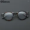 Okulary przeciwsłoneczne Ramy 57028 Vintage octan optyczny Kobiety Kobiety moda okrągła metalowa rama okulary