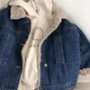 السترات 2024 Winter Boys Denim Jacket الأطفال طفل عارض