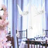 Figurines décoratives en cristal, 20 pièces, oiseau et goutte d'eau, décoration suspendue pour fête de mariage, pendentif en acrylique transparent