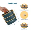 Dinnerware Bento Box Adult Lunch Leak-Proof Stacking Portable Container Storage Boxes