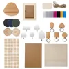 Conjunto de kit de material para gravador de peças, pingente de metal, madeira compensada, ornamento de artesanato