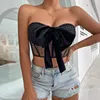 Soutien-gorge Ensembles Sexy Punk Sequin Débardeur Femmes Court Corset Stage Party Shaper Dames Crop Tops Blusas Camis Chemise Femme Vêtements