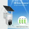 SIM Solar Camera 4MP WiFi Outdoor Wireless Color Night Pir Human Detection Secutity Bulit-In Battery