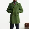 Herren formeller Mantel, Herrenjacke, britischer Stil, zweireihiger Herren-Trenchcoat, dicker, langärmliger Cardigan mit Kerbe für den Herbstwinter 240118