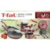 Köksredskap sätter T-Fal Easy Care 12pc Set Red Pot Non Stick Cooking Rostfritt stål Mat