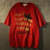 T-shirt à manches courtes pour hommes et femmes, en coton, imprimé Graffiti, haut à la mode, Y2K, ample, rue, Hip Hop, rétro, Simple, 240124