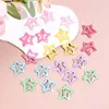 Accessoires de cheveux Oaoleer 20pcs / set couleur étoile clip pour bébé fille métal papillon épingle à cheveux barrettes côté enfants coiffure