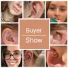 ZS 16G Blue Opal Nose Ring Rostfritt stål Septum Clicker Piercing Rose Gold Color Hoop Earring Tragus 240130