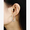 Ewya Luxury Designer D Color Full 2mm Hoop Earrings For Women Party S925 Silver Plated 18K Gold Diamond Earring Gift 240131