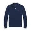 Men's Fashion Designer Sweatshirt Multi color Brand Pony Embroidered Sweater Coat Half Zipper High Neck Pullover Casual Sweater