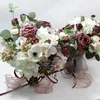 Bouquet De fleurs De mariage, pivoine naturelle en soie, Bouquets De demoiselle d'honneur écologiques Ramos De Novia