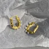 Серьги-кольца из стерлингового серебра 925 пробы с жемчугом в стиле панк, нерегулярные полированные геометрические фигуры для женщин и девочек, подарок, ювелирные изделия, Прямая оптовая продажа