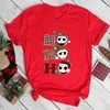 Camisetas femininas moda camisetas femininas 90s bonito tendência gráfico topo feminino ho feliz natal verão roupas dos desenhos animados camiseta