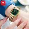 オレブの女性が時計エレガントなクォーツ腕時にステンレス鋼メッシュベルトゴールドウォッチダイヤルオリジナルブレスレットセットギフト240202