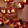 Strings Red Bulb LED String Lights Chinese In Design Bendable Rope Battery Operated For Balcony Living