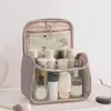 Borse per cosmetici Borsa per trucco trasparente per donna Borsa da toilette da viaggio appesa Borsa organizer con cerniera impermeabile di grande capacità