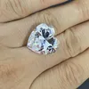 Loose Gemstones 8mm To 12mm Sizes Heart Cut Cubic Zirconia 6A Quality White CZ Diamond