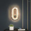 Wall Lamps Modern LED Indoor Lamp Circle Crystal Decoration Luxury Round Ring El Room Bedroom Bathroom Mounted Bedside Light Home