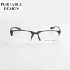 Lunettes de soleil Cadres Qualité Hommes Style Titanium Alliage Demi-Jante Lunettes Arrivée Design Traditionnel Lunettes Pour Hommes Spectacle Occasionnel Pour