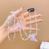 Accesorios para el cabello princesa Kawaii mariposa Bowknot elegante trenzado encantador estilo coreano Clip perla cadena para niños