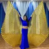 Złote ISIS Wings for Belly Dancing Egyptian Wings Akcesoria taneczne Karnawał Festiwal Kobiety Ubranie Prop 240202