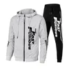 Survêtement pour hommes sweats à capuche et pantalons de survêtement costume de jogging automne hiver à manches longues mode sweat à capuche de fitness Sport 240201