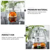 Dinnerware Sets Doitool Round Cake Pan Butter Dish Plastic Dome Cover Clear Screen Protector For Home And Restaurant Use