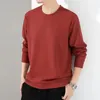 2023 Herfst Hoodies Mannen Mode Toevallige Slim Fit Wafel Ronde Hals Sweatshirts Herenmode Lange Mouw Hemdjes 240119