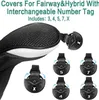 Golf Club Head Covers for Woods and Driver Hybrids Fairway Value 3 PackProtective Headcovers with Interchangeable No.Tags 1 3 5 240202