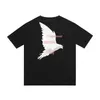 RRR123 Herren-T-Shirt RRR123 Designer-T-Shirt für Herren und Damen, Joint Peace Dove Carrier Pigeon Oil Painting Slogan Letter Print Retro Trendy FOG Kurzarm-T-Shirt