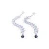 Dangle Earrings Bulk Price Alloy Star Chain Blue Beads Long Earing Trending Stylesファッション女性2024花嫁ウェディングジュエリー