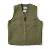 OK0403 LAMB FLEECE VEST MEN Vintern Tjockna militär stil Sport Outwear Keep Wart Zipper Pocket Decoration Solid Color Waistcoat 240202