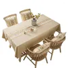Masa bezi şerit tasarımları katı dekoratif keten masa örtüsü püsküllü dikdörtgen düğün yemek kapak çayı