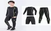 Kinderen Sportlegging Pak Hardlopen Basketbal Voetbal Comfortabel Absorberen zweet Ademend Een driedelige beweging 345113689