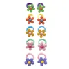 Hair Accessories 10PCS Baby Ties Set Five Petal Flower/Avocado Decor Thin Ponytail Holder For Kids Toddler Normal Pigtail