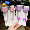 Hair Clips 2pcs Antiquity Chinese Hanfu Hairpins Girls Butterfly Clip Tassel Pins Kids Headwear Accessories