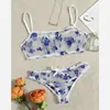 Leechee Lingerie Set Floral Full Cup Sütyen Kadınlar Moda Örgü Seksi İç Çamaşır Samimi Ruffles ve Panty 240202