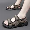 Sandalen 2024 Sommer Plus Größe Rutschfeste Gummi Wandern Klettern Leder Hausschuhe Outdoor Weibliche Trekking Wasser Strand Gladiator