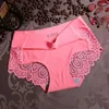 Culottes pour femmes Slips sans couture pour femmes dentelle Sexy femme glace soie Lingerie sous-vêtements respirant Ultra-mince lisse caleçon