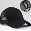 Kapitale piłki 1 szt. Unisex capa zwykła zwykła siatka baseball Regulowane czapki snapback dla kobiet mężczyzn Hip Hop Trucker Hat