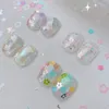 Decorações para arte em unhas, 4 caixas, decoração holográfica, coração, estrela misturada, acessórios para unhas, flores, lantejoulas, ornamentos florais transparentes