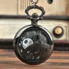 Orologi da tasca Amanti della moda Orologio scheletrato al quarzo con collana a catena Orologio pendente al quarzo vintage Uomo Donna