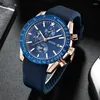 Relógios de pulso clássico negócios luxo masculino relógio automático pulseira de silicone moda à prova d'água