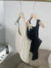 Tanques femininos sling beading decoração malha regata 2024 verão feminino fino decote em v sem mangas moda senhoras colete