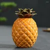 Opslagflessen Fruit Ananas Theeblikje Met Hoge Esthetische Waarde Verzegeld Huishoudelijk Gepersonaliseerde Ceremonie Decoratie Cadeau