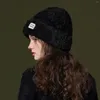 Береты женские зимние шапки 2024 парные плюшевые лыжные мужские и толстые теплые ушные вкладыши продажа товаров Kpop Y2k