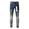 Dames Broek Paars Merk Jeans Amerikaanse High Street Zware Industrie Motorolie Verf Oud 9009 2024 Mode Trend Kwaliteit