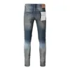 Dames Broek Paars Merk Jeans Amerikaanse High Street Zware Industrie Motorolie Verf Oud 9009 2024 Mode Trend Kwaliteit