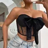 Soutien-gorge Ensembles Sexy Punk Sequin Débardeur Femmes Court Corset Stage Party Shaper Dames Crop Tops Blusas Camis Chemise Femme Vêtements