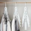 Multifunction Folding Clothes Hanger Travel Drying Rack Home Nonslip Windproof Shirt Storage Closet Organizer 240125